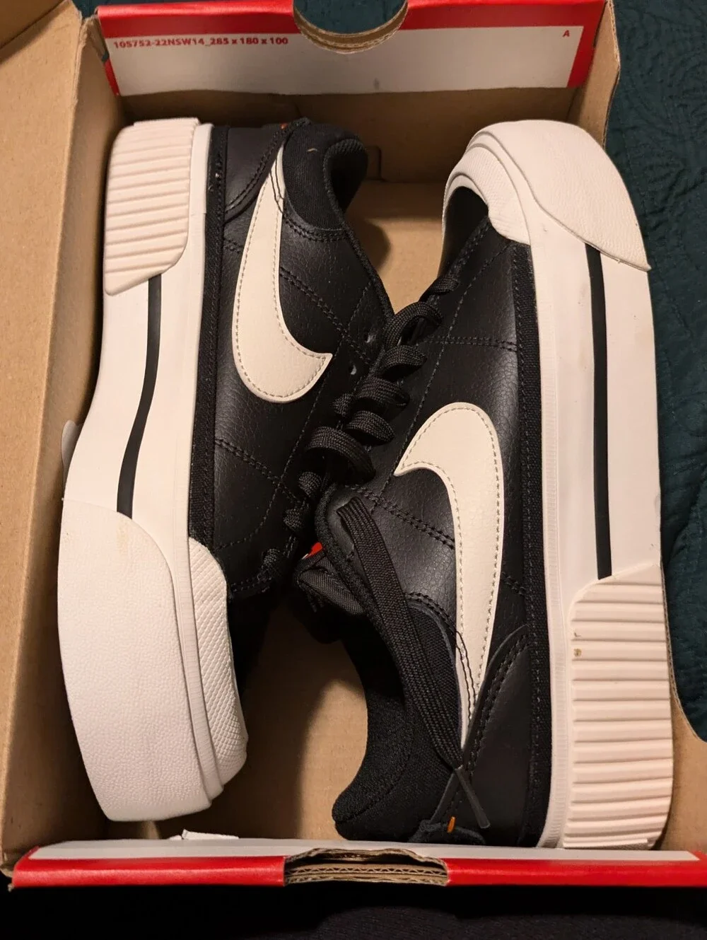 Nike Court Legacy Lift Sneaker Black Sail